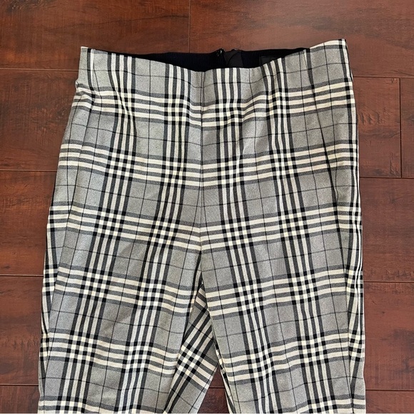 RAG & BONE Simone Pants Check Equestrian Stretch Gray Black Plaid Cropped Size 4 - Picture 3 of 10